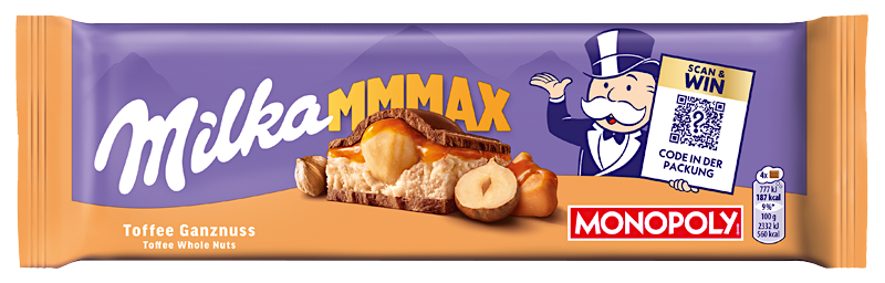 MILKA Monpoly-Produkt - Toffe Ganznuss