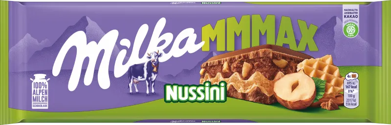 Milka Mmmax Packung von der Sorte Nussini